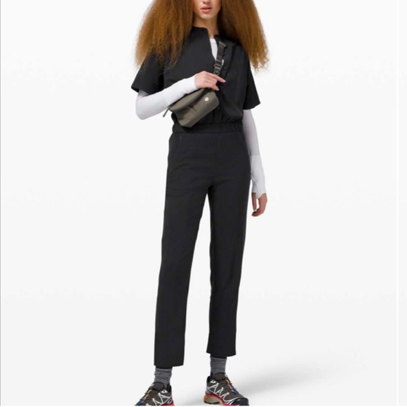 Lululemon Perfectly Poised pocketed short sleeve button up boiler suit jumpsuit - Picture 15 of 15